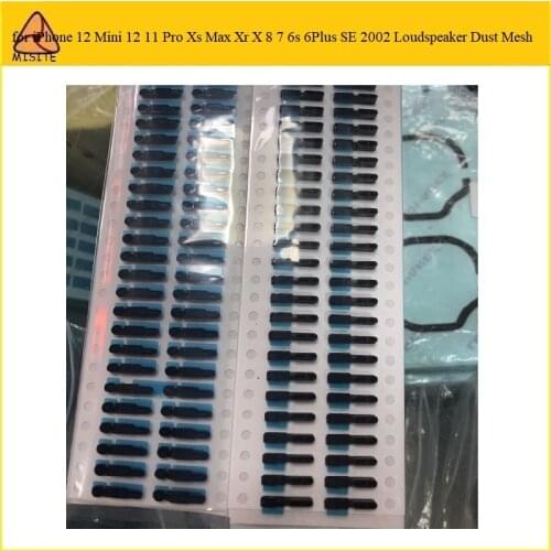100Set Loud Speaker Buzzer+Mic Mesh Adhesive Sticker for iPhone 12 Mini 12 11 Pro Xs Max Xr X 8 7 Loudspeaker Anti Dust Mesh
