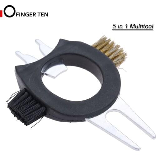 5 in 1 Golf Divot Tool Brush Groove Cleaner Spike Wrench Bottle Opener MultiTool for Men Women