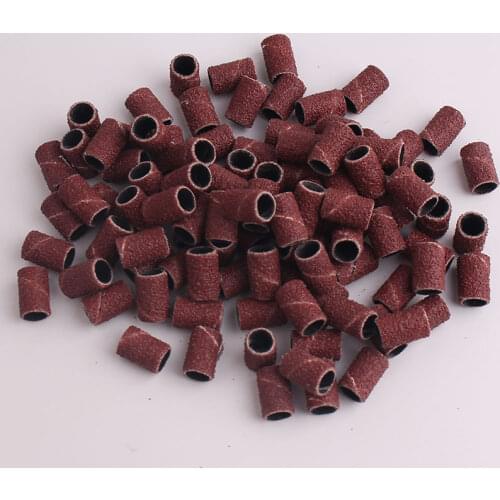 50/100pcs Nail Art Sanding Bands UV Gel Acrylic Polish Remover Manicure Tool Electric Nail Machine Drill Bits Sanding Drum Set