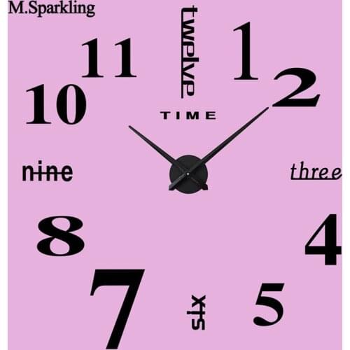 Digital wall clock modern design DIY self adhesive clock large decorative wall clocks home decoration unique gift