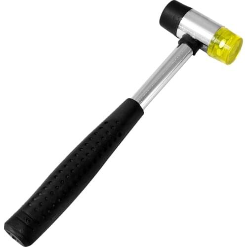 RORGETO 6 Pcs Leather Craft Installation Tool Rubber Hammer Double Sided Nylon Hammer with Round Head and Non Slip Handle