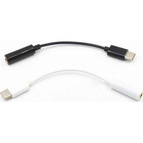 Type-C Male to 3.5mm Jack Female Audio Cable Cord for Active Clip Mic Microphone Transfer Adapter for letv huawei oppo