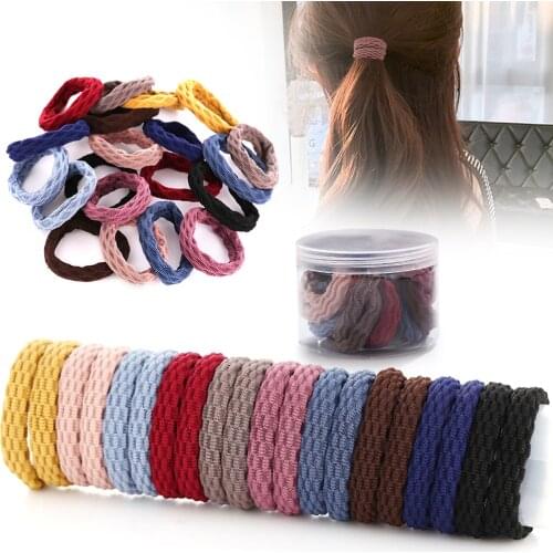 Candy Elastic Hair Band For Women Girls New 2020 Fashion Ponytail Kids Hair Rings With Box Christmas Hair Jewelry