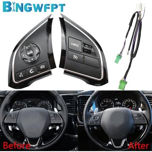 For Mitsubishi Eclipse Cross 2017-2021 For Mirage 2016 Steering Wheel Control Button Audio Volume Bluetooth Control Switch