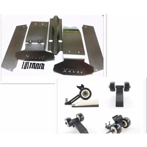 Wheelie bar with 2 wheels + Metal chassis armor protection crash rc car part for Traxxas X-Maxx TRX XMAXX