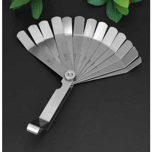 100mm 16Blades Offset Dual Reading Combination Stainless Steel Feeler Gauge