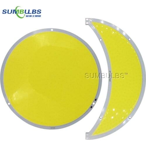 108mm 180mm Circular LED COB Board Light 12V 50W 200W Super Bright Warm Cold White Rounded COB Lamp DC12-14V Sun Moon COB