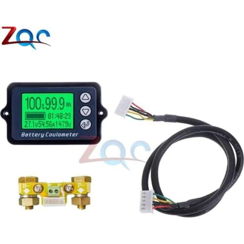 DC 8 -80V 100A Battery Coulometer Phosphate/Iron/Lithium Battery Capacity Tester Electric Display Monitor TK15 for Auto Vehicle