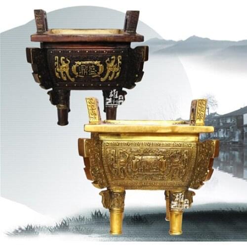 Copper copper boyden fang ding decoration quadripartite boyden business gift copper