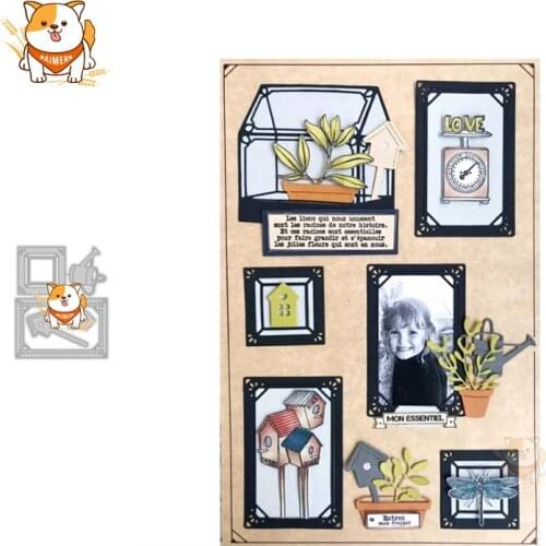 Garden Decoration Frame Metal Cutting Dies Mold Scrapbooking Stencil DIY Embossing Craft Die Cuts Card Making New Dies For 2020