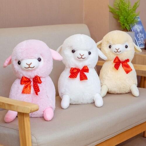 Cute Simulation Soft Plush Alpacasso Alpaca Dolls Animal Toy kid Birthday Gift Soft Animal Reading Pillow Cushion Doll Kid Gifts