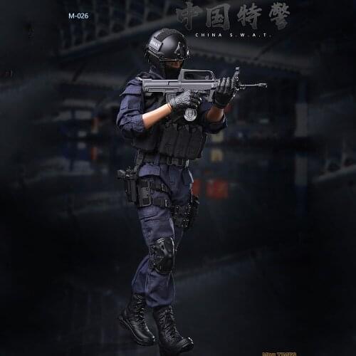 Mini Times Toys M026 1/6 Chinese SWAT Male Soldier Figure Dolls Special Police Action Figure Doll In Stock