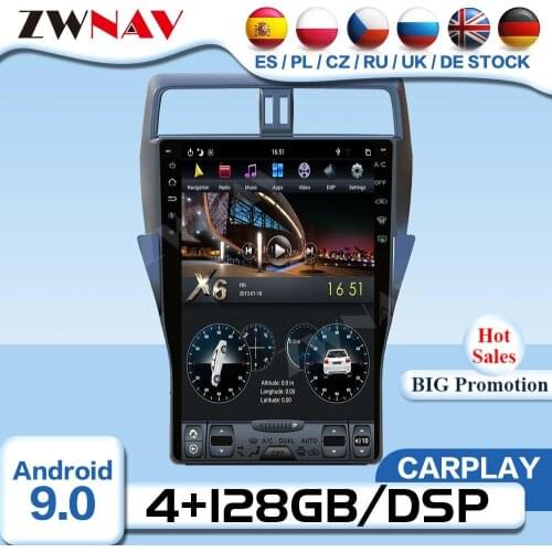 Tesla Screen Android 9 Multimedia For Toyota Land Cruiser Prado 150 2018 GPS Video Player Radio Receiver Audio Stereo Head Unit