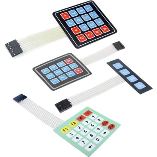New 4/ 12 /16 /20 Key 4*4 Membrane Switch Keypad 1x4 /3x4/ 4x4/ 4*5 Matrix Array Matrix keyboard for arduino smart car switch