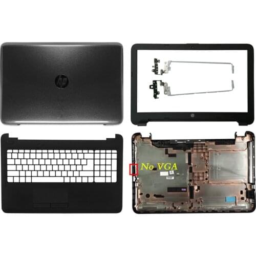 NEW For HP 250 255 256 G4 15-AC 15-AF/AY LCD Back Cover/Front Bezel/ Hinges/Palmrest/Bottom Case Rear Lid Top Case Glossy Black