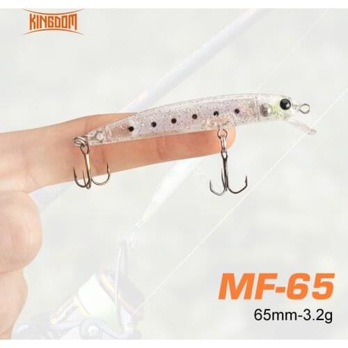 Kingdom MF-65 Floating Minnow Fishing Lures 65mm 3.2g High Quality Wobblers Artificial Plastic Hard Baits Tackle pesca Swimbaits