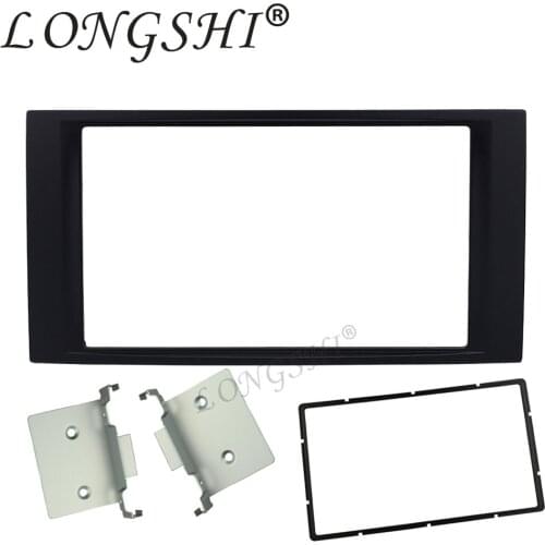 2 Din Radio Fascia for Volkswagen Touareg T5 Multivan Transporter DVD Stereo Panel Dash Mount Install Trim Kit Refit Frame 2din