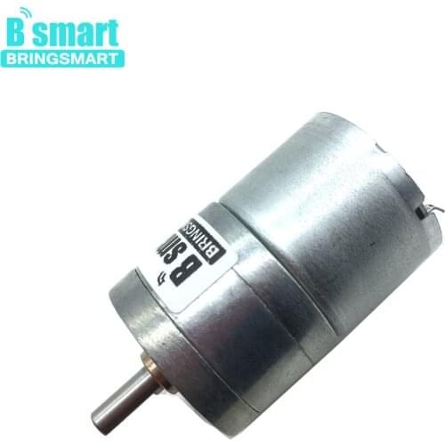 Bringsmart High Quality JGA25-310 High Torque 12V DC Gear Motor Gearbox Reduction Reversible 6v Micro Motor 8-1800rpm DIY Parts