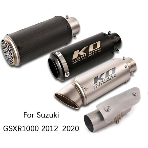 Reserve Catalyst Exhaust for Suzuki GSXR1000 2012-2020 Motorcycle Middle Pipe Slip On 51mm Muffler Escape Removable DB Killer