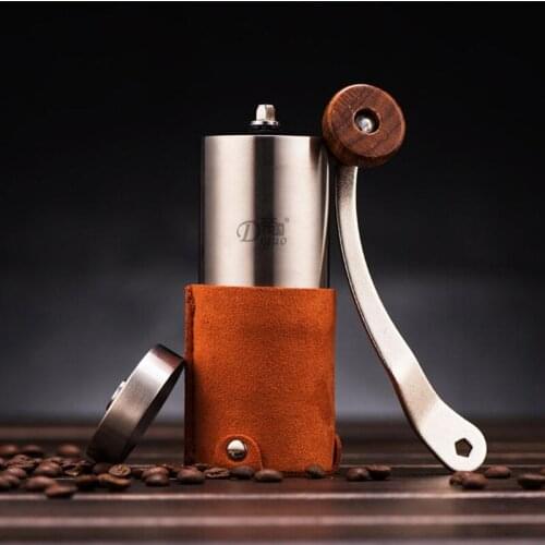 MICCK Stainless Steel Manual Coffee Grinder With Store Bag Portable Hand Mill Coffeeware Coffee Beans Pepper Grain Mill Cafe