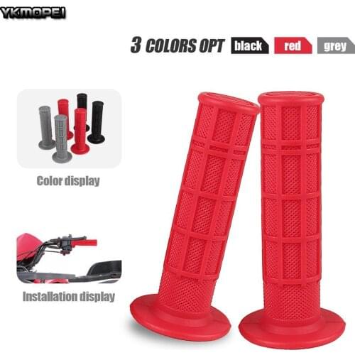 7/8'' Grips Universal Handlebar Grips Soft Rubber Motorcycle Grip For ATV Polaris Thumb Throttle Kid Youth 4 Wheeler Quad 400ex