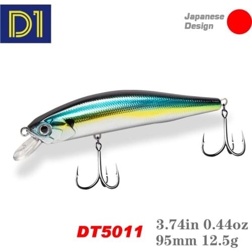 D1 Minnow Lure Fishing Tackle 2020 Sinking Floating Wobblers for Fishing Hard bait Crankbait Minnow Lure for pike seabass 95MM