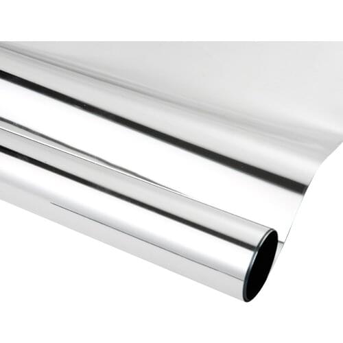 60"x200ft/1.52x60m Silver/Black Insulation Mirror Effect Window Tint Film Solar Protection Film One-way Glass Film Sticker