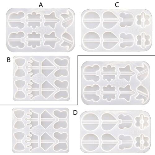 Straw Topper Resin Molds Straw Topper Attachment Silicone Molds Epoxy Resin Casting Mold Flower Heart Molds for Straws