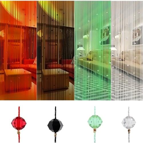 1 x 2m Crystal Glass Beaded Tassel String Curtains Door Window Decor Sheer For Living Room Divider Rideaux Pour Le Salon