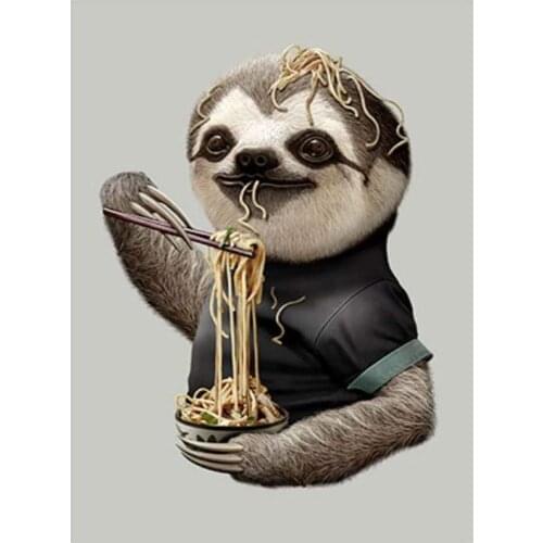 Animal Sloth DIY 11CT Embroidery Cross Stitch Kits Needlework Craft Set Cotton Thread Printed Canvas Home Decoration Sell