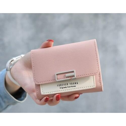 2021 Fashion Womens Wallets Short Wallet For Women Hasp Mini Coin Purse Ladies Small Wallet Female Leather Card Holder
