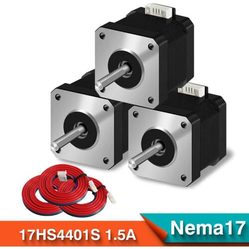 3pcs/lot 17HS4401S 4-Lead Nema17 Stepper Motors 42 Motor Nema 17 Motor 42BYGH 1.5A Motor for Ender 3 Printer CNC XYZ