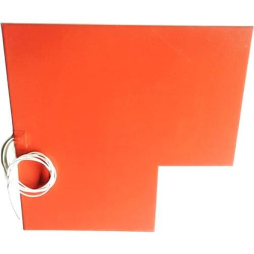 430*460*1.5mm 220V 550W Silicone Vessel Heater adhesive 1 side 1000mm lead wire