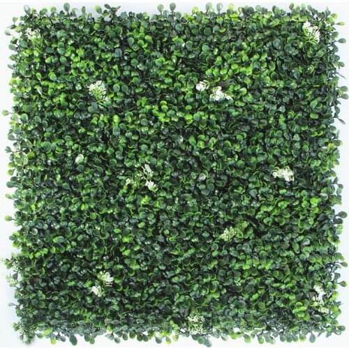 Milan Lawn with Flowers Green Plant Wall False Lawn Net Red Wall Plastic Fake Grass Garden Decor 50x50cm