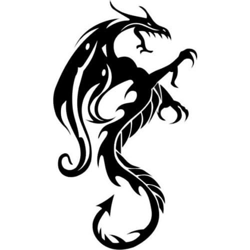 9.3*16CM Crazy Chinese Dragon Car Stickers Classic Vinyl Decal Accessories Car Styling Black/Silver C9-1295