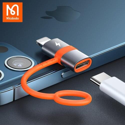 Mcdodo 3A USB Type-c to Lightning PD Adapter For iphone 13 12 11 Pro Max Xs Xr X 6 7 8 Plus Fast Charging Data Sync Converter