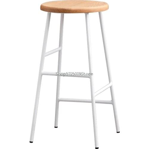 Bar Chair Iron Round Stool Industrial Style Bar Chair Simple Bar High Chair Nordic Net Red High Stool