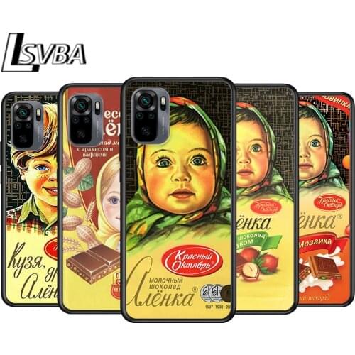 Alenka bar wonka chocolate for Xiaomi Redmi Note 10 10S 9 9T 9S 9Pro Max 8T 8Pro 8 7 6 5 Pro 5A 4X 4 Soft Black Phone Case