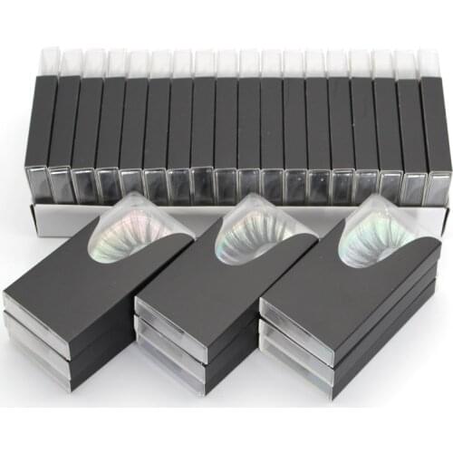 Black Lash Packaging Wholesale 25mm Lashes 100 Pairs Full Strip Hand Made Wispy Fluffy Custom Logo False Eyelashes In Bulk