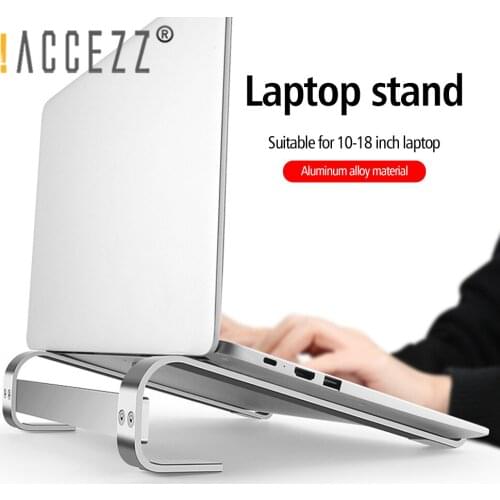 !ACCEZZ Desktop Laptop Holder For MacBook Pro Lenovo Universal 10-18inches Support Aluminium Alloy Hollow Cooling Laptop Bracket