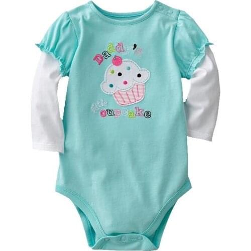 Cake Girl Baby Bodysuits Long Sleeve Baby Girls Clothes Newborn jumpsuits Blue body bebe bodysuit One-Pieces Clothing