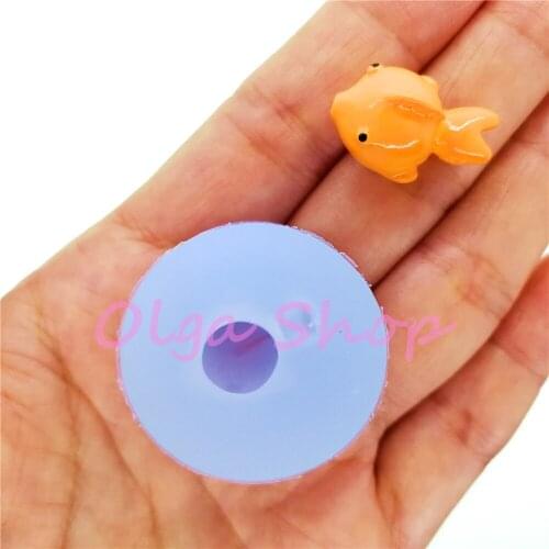 DYL841 Cute Fish Silicone Mold Cake Decoration Sugarcraft Candy Chocolate Resin Art Earrings Necklace Pendant 20.0mm x 13.5mm