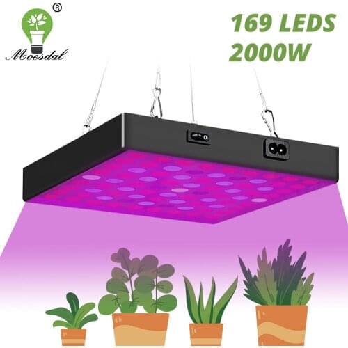 Full Spectrum 2000W LED Grow Light with 2835 LED Chip Promote Plant Growth Phytolamp for Indoor Plant Use Waterproof Material