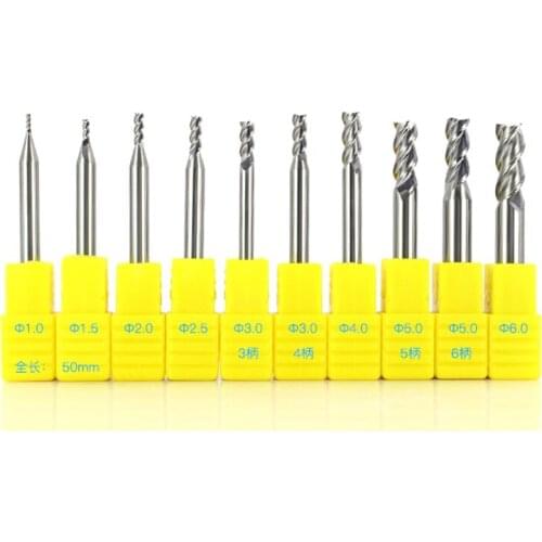 1pcs straight shan1mm~20mm factory shop high gloss router bit CNC machine 3 flutes carbide milling cutter for Aluminium process