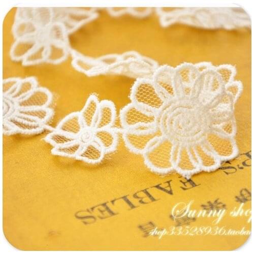 Exquisite Gauze Embroidery Lace Trim Lace Fabric DIY Material Width 4cm 5Yds/lot