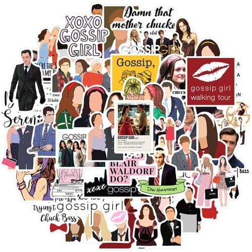 10/30/50pcs/pack Gossip Girl Classic TV Show Stickers For Furniture Wall Desk DIY Chair Toy Car Computer Decal TV Motorcycle Etc