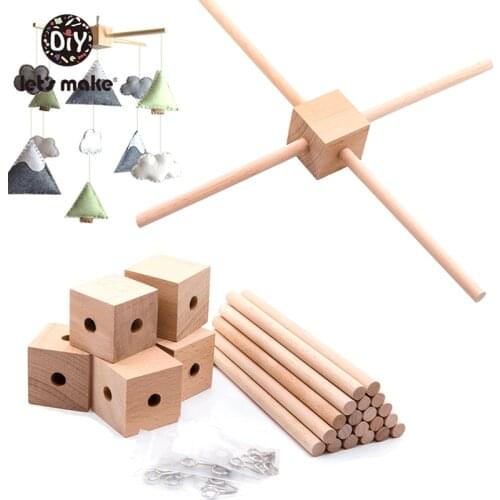 Lets Make 1 Set Mobile Baby Hanger Baby Mobile Crib Hanger Frame Mobile DIY Crafts Frame Mobile Holder Wood Newborn Product Toy