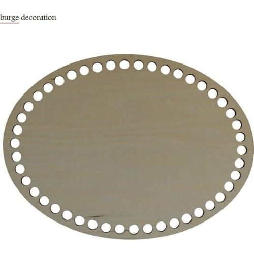 Set of 12pcs OVAL Wooden Basket Bottoms for Crochet 7.9in diy handmade Wooden bottom knitting, Crochet basket base 20*14.6cm