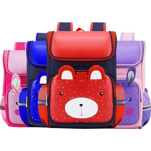 2020 new 3D rabbit childrens kindergarten school bag 3 sizes large capacity kids space schoolbags Waterproof travel backpacks