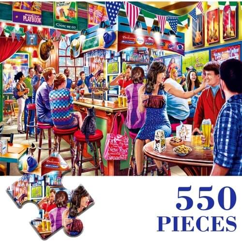 MaxRenard Jigsaw Puzzles 550 Pieces for Adults 61*46cm Paper Assembling Landscape Painting Puzzles for Kids Educational Toys